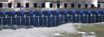 Our wavemakers for coastal engineering facilities can be used in 2D flumes or 3D basins.